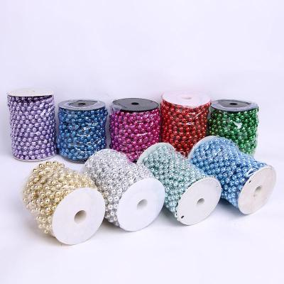 Manufacturers direct flower production floral decoration plastic large bead chain gift decoration wholesale