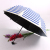 Tri-Fold Striped Black Rubber Umbrella Sun Umbrella UV-Proof Sun Umbrella Wholesale Custom