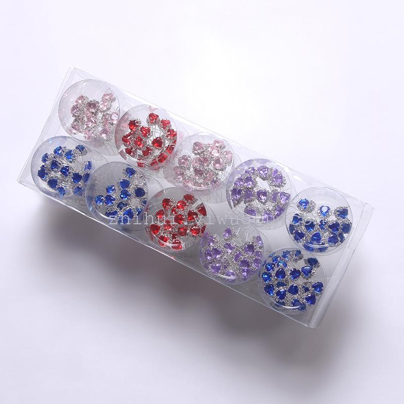 花店用品批发高级珍珠钻石夹鲜花花束制作装饰材料