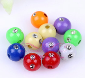 Jewelry accessories solid color silver diamond beads handmade DIY beads