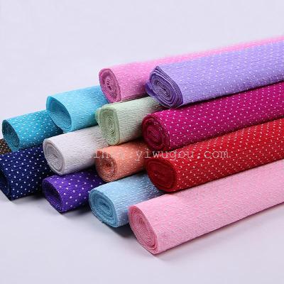Manufacturers direct marketing new cartoon bouquet packaging wrinkly roll paper high - grade flower packaging materials terms snow point roll paper