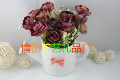 New pearl tea kettle for the living room table decorative flowers set creative shelves display bonsai