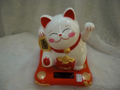 Plastic cat, lucky cat, Feng Shui cat