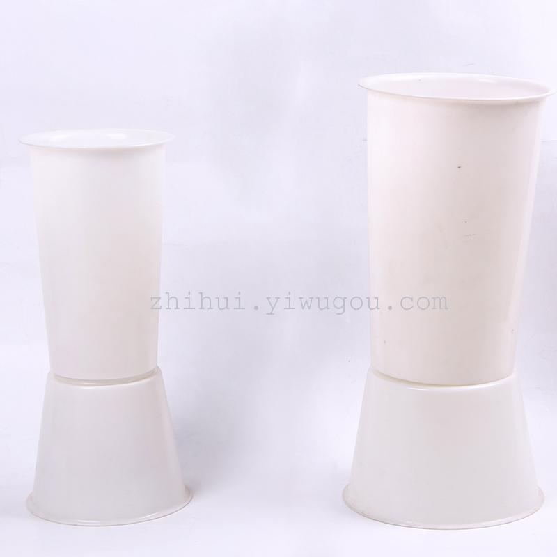 花店必备插花工具 白色塑料直口鲜花筒特价供应