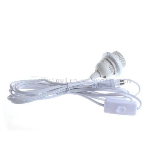 Spiral chandelier lights suspended strip line lamp socket with switch extension cord