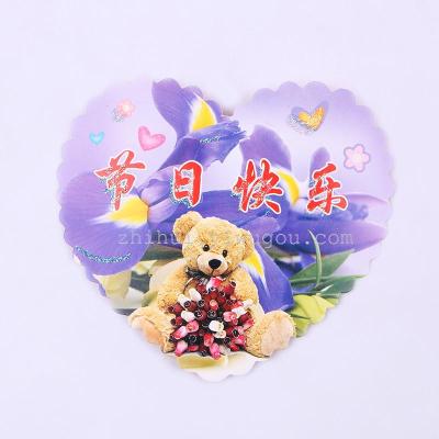 New paper heart flowers bouquets greeting CARDS exquisite medium heart CARDS wholesale