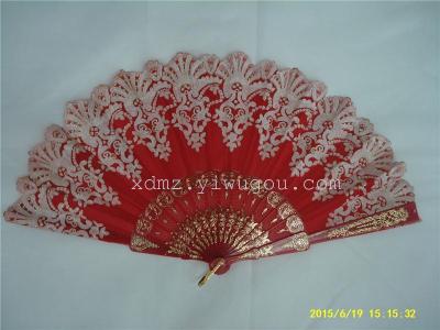 Spain plastic dancing fan gold China winds fan new fan