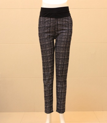 2015outerwear Plaid Pants Slim Fit Slimming Tapered Casual Pants Trousers Cropped Leggings