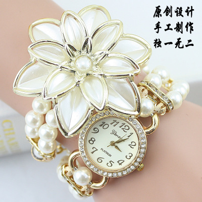 Flower Pearl Bracelet Watch creative fashion watches ladies watch wholesale