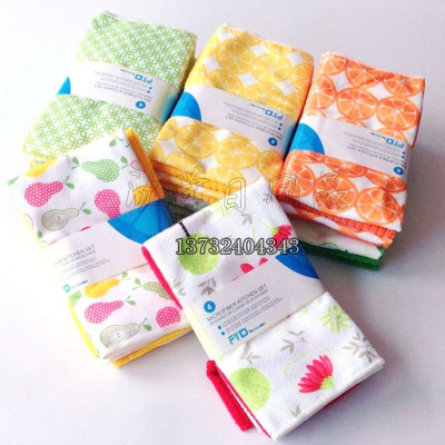 2PS Microfiber Microfiber Printing Rag Set Cleaning Towel Scouring Pad Rag/Super Absorbent