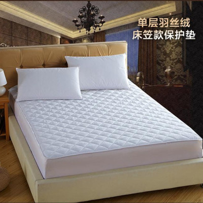 Mattress Mattress Pure Cotton Feather Velvet Single Layer White Fitted Sheet Protective Pad
