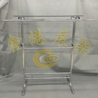 Double arm bending clothing display rack plating can be painted Nakajima tube