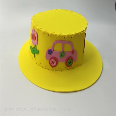 DIY puzzle children hand cartoon Sun Hat