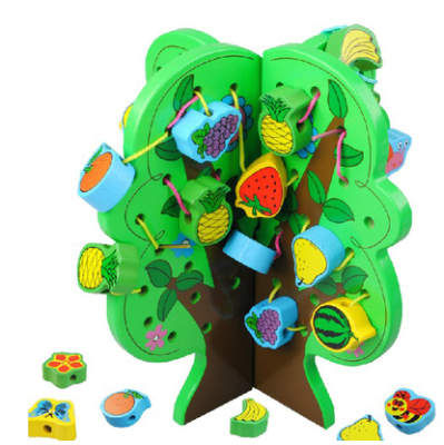 The cheap price special benefit tree string beads children educational toys fruit trees beads