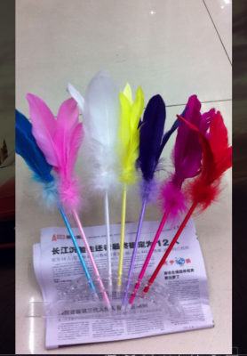 [Factory Direct Sales] Korean Style Feather Craft Pen Quill Multi-Color Mixed
