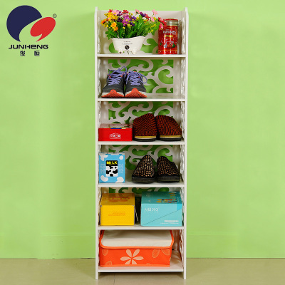 Six layer hollow carved frame waterproof anti-corrosion plate of shelf simple shoe rack ZW028