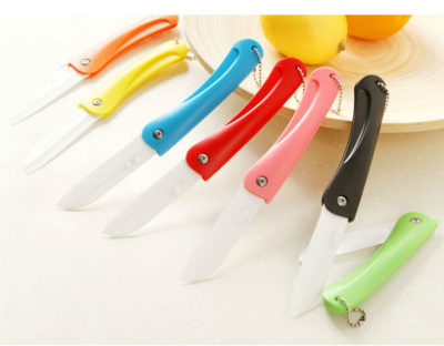Kitchen knives folding green ceramic knife and colorful fruit cutter peeler will never rust