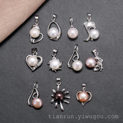 Korean version of the Angel pendant natural freshwater pearl necklace women framed Pearl pendant wholesale jewelry