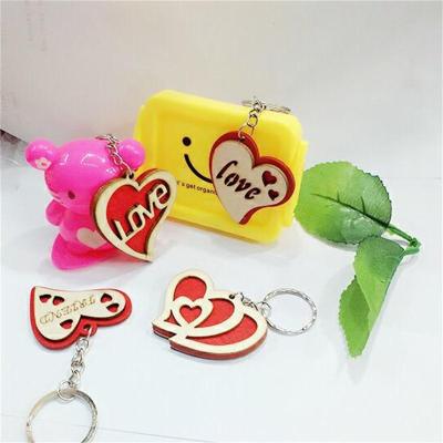 Variety of love wood key ring