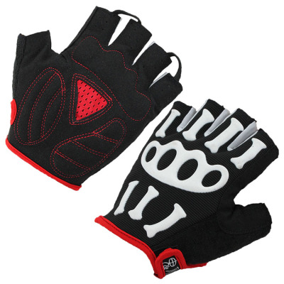 Ghost skull bones cycling gloves half riding gear accessories