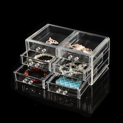 Guanyu crystal jewelry box transparent cosmetic skin care cosmetics cosmetic cotton box tool box