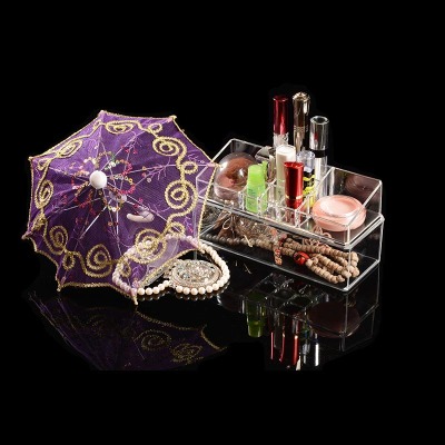 Guan Yu multi-layer crystal transparent cosmetics skin care cosmetic cotton pad tools jewelry box storage box