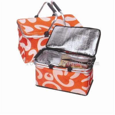 Portable folding picnic basket the shopping basket the shopping basket insulated basket basket insulated ice pack