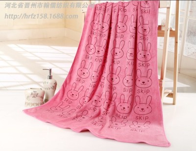 Factory direct Super fine print embossed polyester and nylon cleaning advertising creative bath towels beach towel