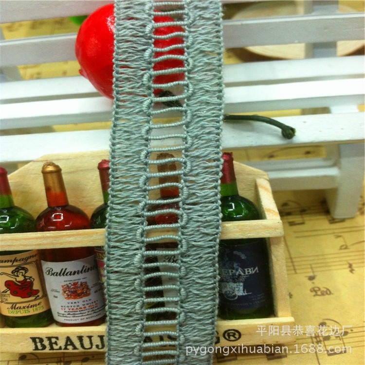 【厂家直销】现货供应棉线楼梯花边/供应棉纱花边