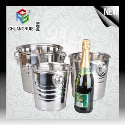 Stainless steel Champagne bucket wine bucket ice bucket bars KTV beer keg wine barrel