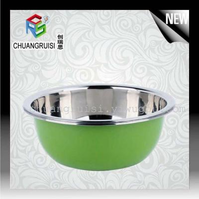 colorful stainless steel basin soup basin rice bowl water basin