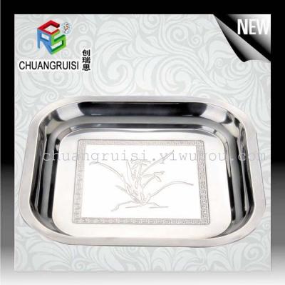 Stainless steel tray exports of Thai style plate square plate printing plate square tray