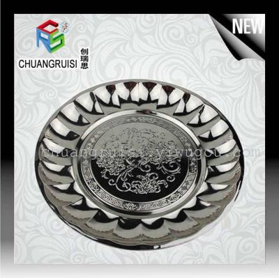 Factory directly high-grade stainless steel dish flower palte fruit tray