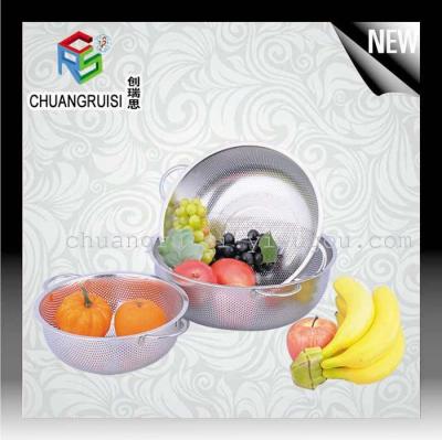 Stainless steel multi-function fruit basket set with handle