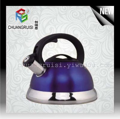 Thick stainless steel kettle double bottom whistling colorful kettle tea pot
