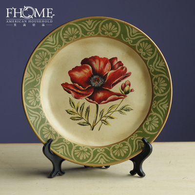 Craft porcelain wall plates or wobble-plate hand-painted flowers home accessories factory direct