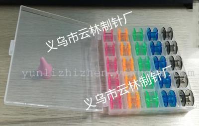 High quality household sewing machine of transparent colored plastic bobbin 25 boxes