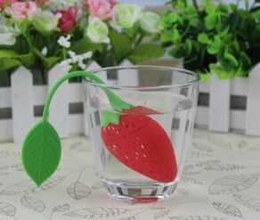 Silicone creative Strawberry tea tea tea artifact filters