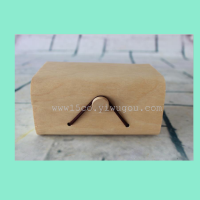 New natural wood veneer box leather case in natural green Birch tree bark box