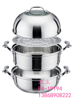 Stainless Steel Soup Steam Pot, Multi-Purpose Type Steamer, Soup Pot, Steamer