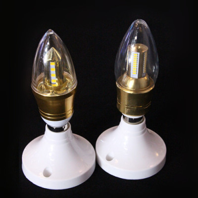Factory Direct Sales LED Candle Light 3W Plastic Tip Bubble Pull Tail Bubble Three Fork Bulb