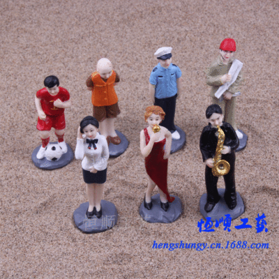 Sand table Sand fittings various working figures police prisoner fighter