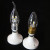 LED Energy-Saving Bulb E14 Pointed Candle Pull Tail Bulb 3W Crystal Lamp