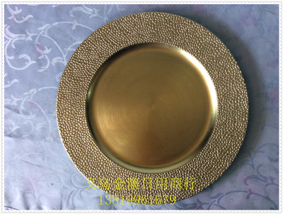 Factory Outlet Christmas plate, plastic plate, dinner plate, tray, chassis, gold plate