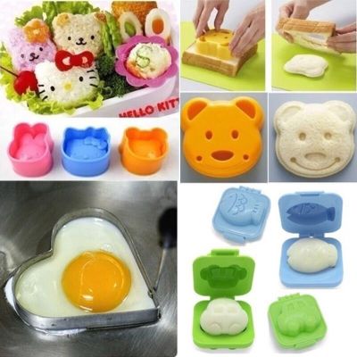 Baby rice ball molds kitchen sandwiches, sushi, fried eggs with egg shape mold mould card DIY