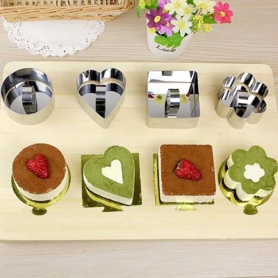 Stainless steel small tiramisu mousse ring Su Zhishi Cake Pan baking heart-shaped cookie cutter mold tools