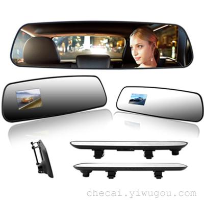 Ultra-thin Bluetooth rearview mirror 140 ° with compressed-gravity vehicle traveling data recorder car accessories