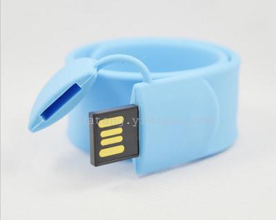 LOGO customized advertising creative gift USB silicone wrist band portable u disk POPs a USB memory stick