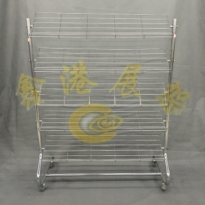 Five single layer shoe shop display shelves boutique showcase mobile wire rack