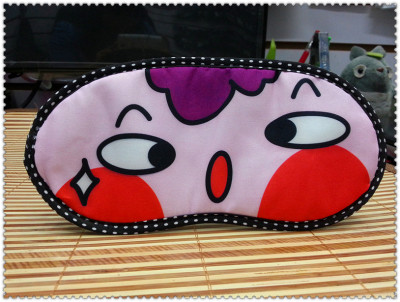 Korean version of the lovely shade fabric eye mask sleep well funny face eye mask ~1005~